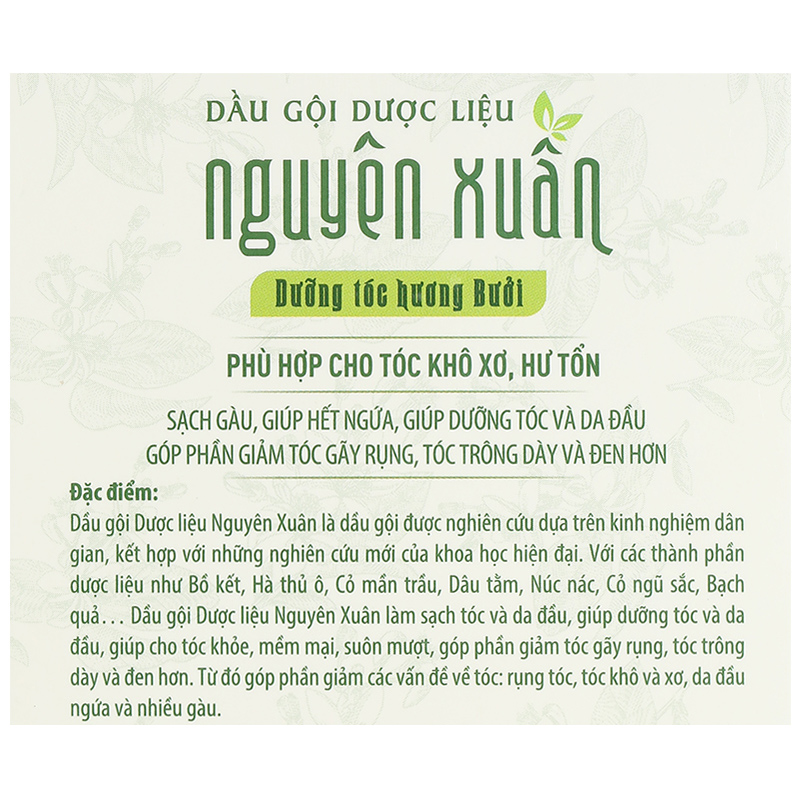 Dầu gội dược liệu Nguyên Xuân hương bưởi giúp dưỡng tóc hương bưởi chai 275ml - 19